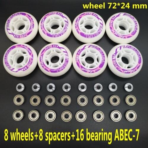 Free shipping skate wheel roller wheel PU 72*24 mm 82 A