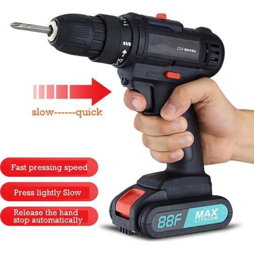12V 21V Cordless Drill Multifunctional household Electric Screwdriver Mini Wireless Power Driver DC Lithium-Ion Battery