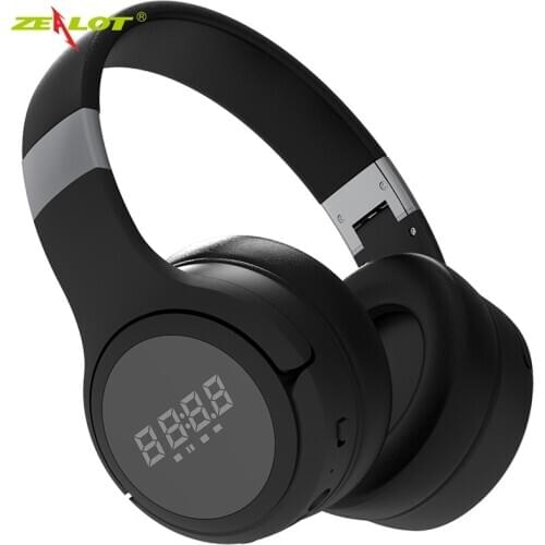 Bluetooth Earphones 2020 New Overear Style Headphone With LCD Display Bluetooth Wireless Sport Headphone Zealot B28