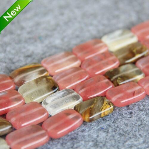 For Necklace&Bracelet 13*18mm Multicolor PINK Watermelon Tourmaline Beads Women Gifts 15inch Loose Fashion Jewelry Making Design