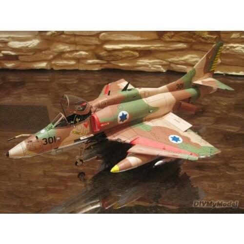 DIYMyModeI 1:32 Scale Douglas A-4 Skyhawk Attack Aircraft DIY Handcraft Paper Model Kit Handmade Toy Puzzles