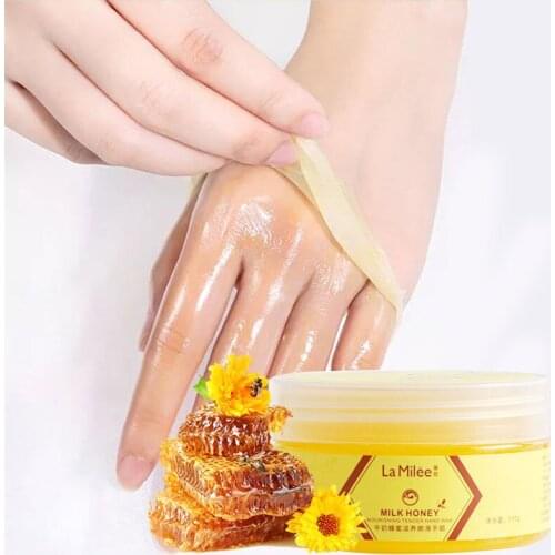 Honey Milk Hand Mask Moisturizing Whitening Skin Care Nourish Exfoliating Callus Facial Mask Hand Cream Hand Care 110g