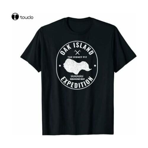 Retro Mystery Oak Island Expedition Treasure Hunting Gift T-Shirt Black S-3XL