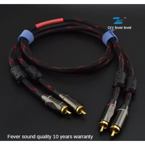Hifi double rca Cable High Quality 2RCA Male to Male Professional Audio Grade canare Dual x2 For Amplifier car DAC cd Speaker