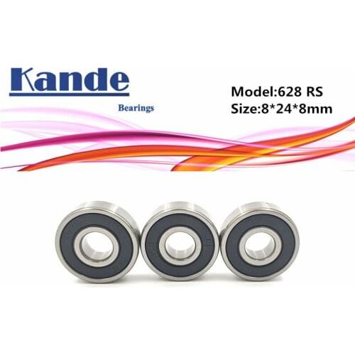 Kande Bearings 628 ABEC-5 628 2RS Miniature Deep Groove Ball Bearing 8x24x8mm 628 2RS 628RS