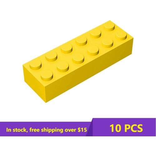 10PCS Building Blocks 44237 2456 2x6 High-Tech Bricks Assembles Particles DIY Assembly Parts Education Toys For Children Gifts