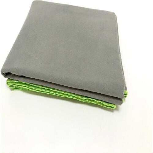 Round corner microfiber travel towel