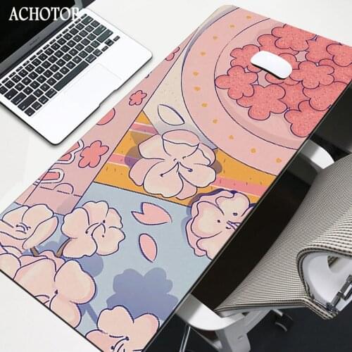 Cute Anime Mouse Pad Keyboard Desk Mat Large XXL Mousepad Kawaii Gaming Accessoroes PC Gamer Computer Laptop Waterproof Carpet
