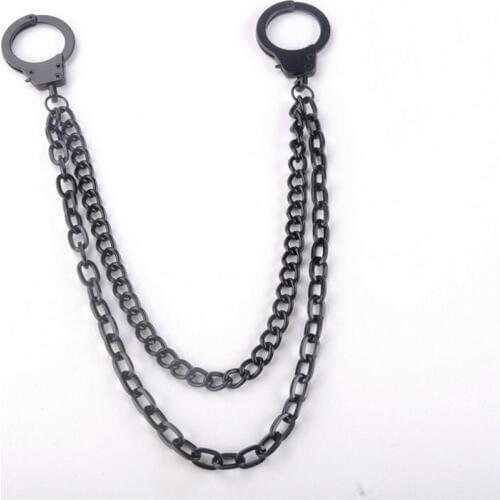 Punk youth Handcuffs Pants Chains Fashion Rock Waist Accessories Unisex Hip-hop Pendant Punk Rock Cowboy Pants Trousers chain