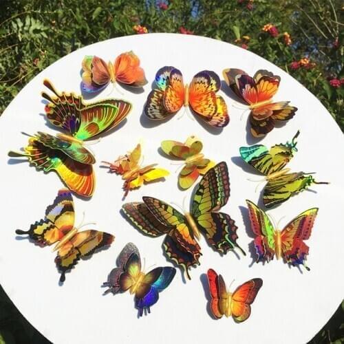 Butterfly 3d Childrens Room Stickers Decor Mural In The Nursery Decoration Refrigerator on Cabinet Home Living Accessoriers