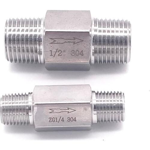 GOGO male thread Check valve ZG 1/4" 1/2" inch stainless steel 304 acid-proof Pneumatic hydraulic one-way Single check valve