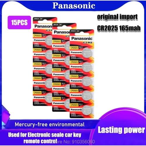 Original PANASONIC 15Pcs cr2025 ECR2025 BR2025 DL2025 KCR2025 LM2025 3V Button Battery Coin Lithium Battery For Watch Toy Toys
