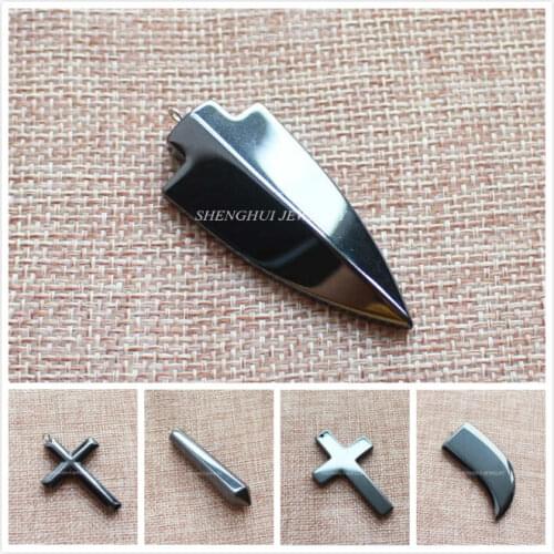 Natural Hematite Pendant 3pcs ,For Jewelry making, can mixed wholesale