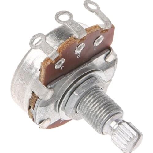 A500K Potentiometer Splined Pot Electric Guitar Bass Effect Amp Tone Volume Shaft15mm Parts Diameter24mm