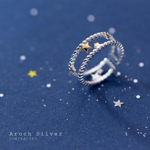 Exaggerated Personality Retro Star Rings For Women Charm Engagement Rings Men Vintage Knuckle Finger Jewelry 2020