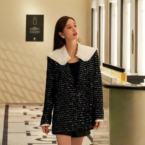 Prowow Womens Black Coats