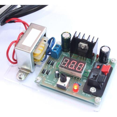 Regulated Voltage 220V 110V to 12V Adjustable AC to DC Step Down Power Supply Transformer Voltage Converter DIY Kit Voltmeter