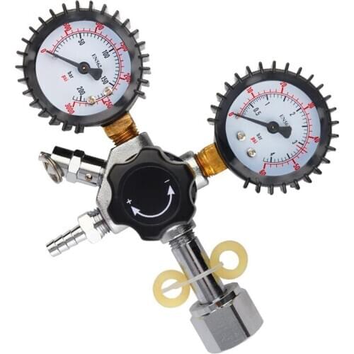 Keg Regulator CO2, Kegerator Regulator CGA-320/W21.8, 0-60 PSI Working Pressure, 0-3000 PSI Tank Pressure Co2 Pressure Regulator