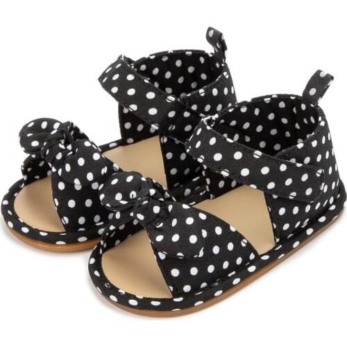 Baby Sandals With Bow Rubber Sole Toddler Shoes Cute Newborn Infant Girls Princess Summer Sandals Non-slip First Walkers Shoes