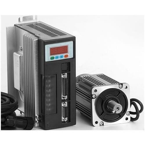 FREE SHIPPING High quality 80ST-M02430 AC servo motor 750w 2.39N.M 23.9kgf.cm 3000rpm AC Servo Motor and driver with cable