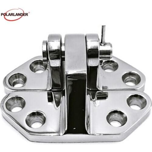 Folding Boat Door Grade Cast Hatch Strap 10x10x0.5cm 1pc Round Turn Button Flush Door Strap Boat hinge Butt Hinge Hardware