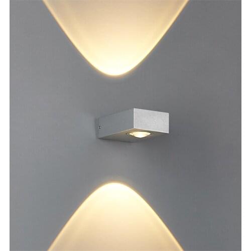 Nordic modern LED wall lamps bedroom corridor bathroom aisle living room balcony lighting silver bedside wall sconces lights