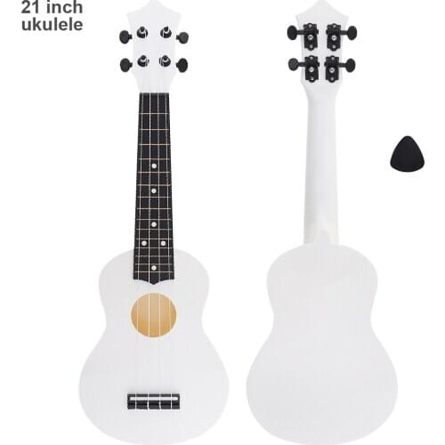 Sale 21 Inch Soprano Ukulele 15 Fret ABS Material 4 Strings Hawaii Guitar with Pick for Kids and Beginner