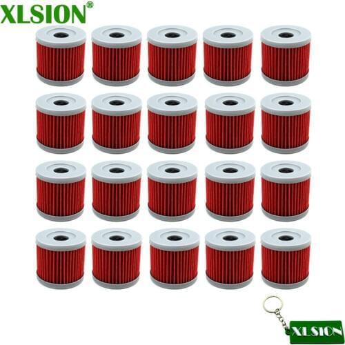 XLSION 20pc Oil Filters For YX150 YX160 Z155 150cc 160cc 1P60 Lifan Zongshen Loncin CB250 Engine 150cc 200cc 250cc Dirt Pit Bike