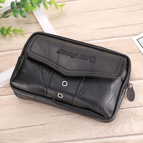 6.5 inch Men Fanny Pack Mobile Phone Bags Hasp Zipper Male Coin Purse Bag Waist Packs Casual Man Sport Running Purse Billfold