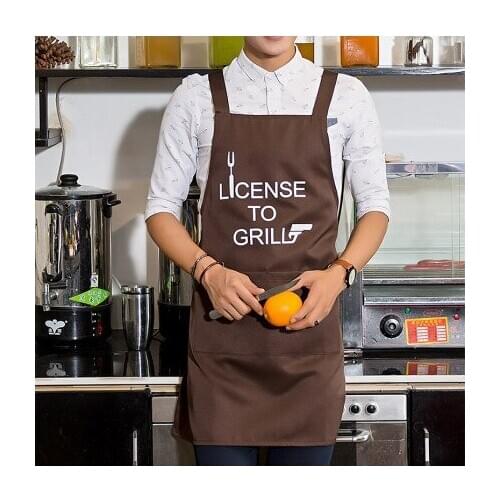 Funny Cooking Aprons for Couples Kitchen Chef Apron with 2 Pockets for Women Men Birthday Novelty Gift for Husband wife