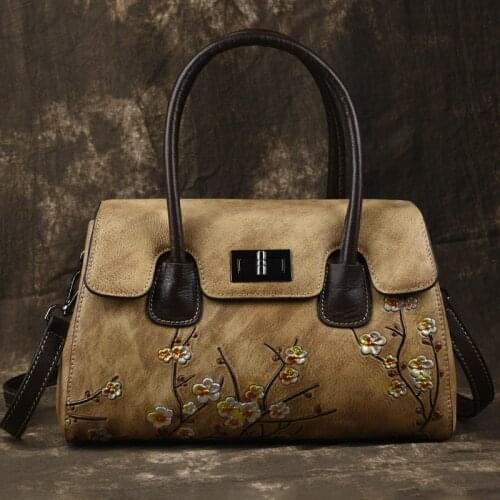 Leather Retro Casual Leisure New Chinese Style Womens Handbags Oblique Brand High Quality Luxury Personality Shoulder Bags