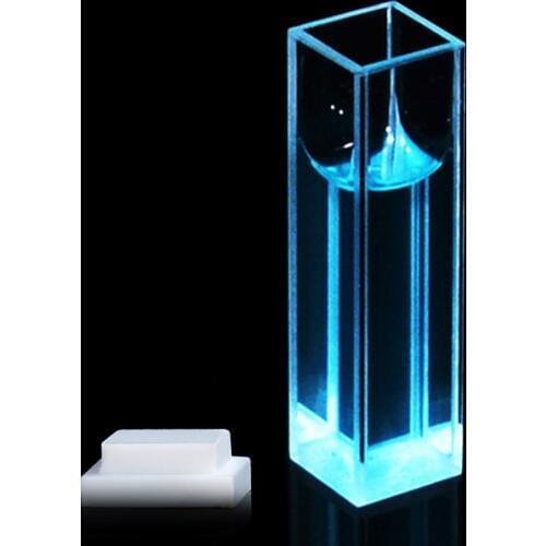 1Pcs 10mm Path Length JGS1 Fluorescence Quartz Cuvette Cell With Lid For Fluorescence spectrometer fluorospectrophotometer