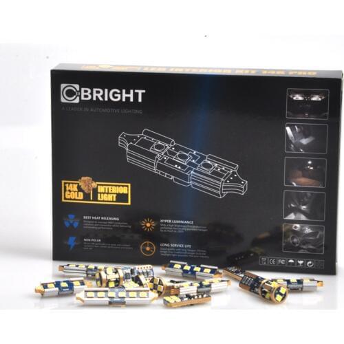 10pcs Canbus Xenon White 14K Gold LED Reading Light Interior Kit for Infinity 2008 to Present G37 Coupe WITH Samsung 3030 LED