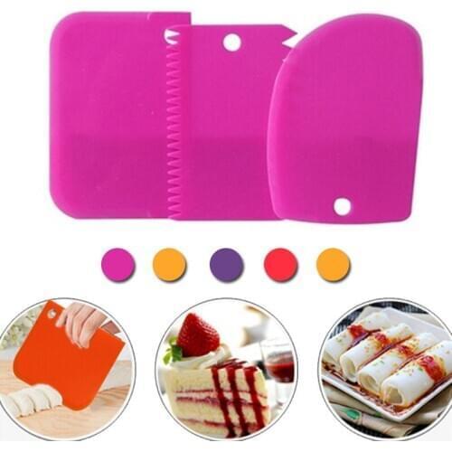 3PCS/set Pastry Dough Cutter Cake Bread Slicer Baking Pasty Tools Cake Scraper Spatula Blade