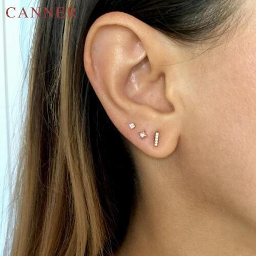 3pcs/set 925 Sterling Silver Stud Earrings for Women Earing Charming Mini Zircon Stud Earrings Luxury Earring Jewelry Pendientes