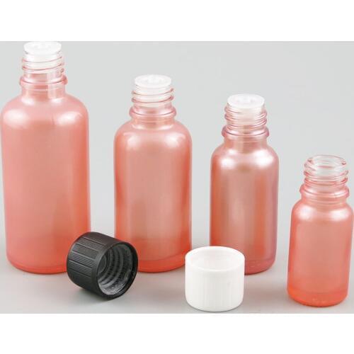 360 x 10ml 30ml 50ml 100ml Essential Oil Pink Glass Bottle With Cap For Liquid Reagent Pipette Refillable Bottle Cosmetic Vial