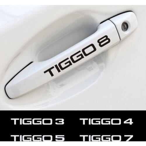 4Pcs Car Door Handle sticker For CHERY TIGGO 3 4 5 7 8 Auto Threshold Protector Decals Car Tuning Accessories