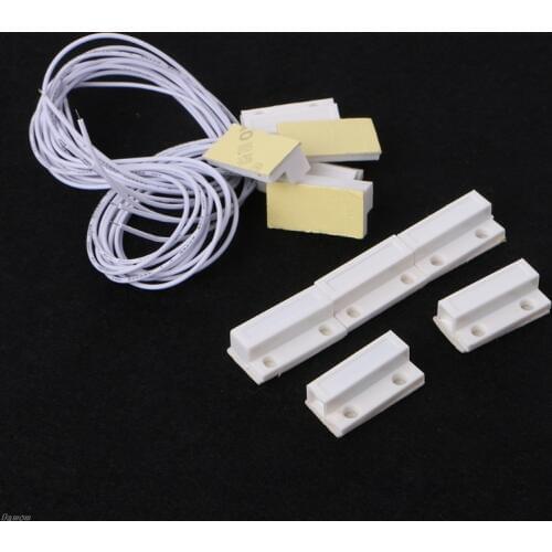 5 Sets MC-38 Wired Door Window Sensor Magnetic Switch Home Alarm System Detector Damom