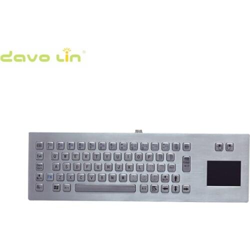 67 Keys Desktop With Touchpad Rugged Stainless Steel Industrial Metal Keyboards