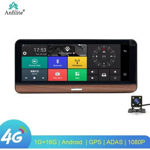 Anfilite 4G Android5.1 Car DVR 1GB+16GB GPS Navigation ADAS WiFi Dual Lens Recording Dash Camera 24H Parking Monitor FHD 1080P