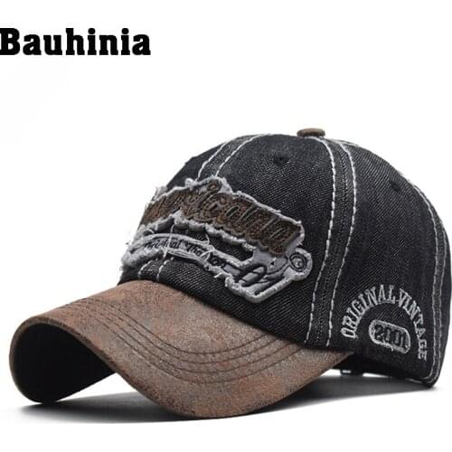 Bauhinia Fashion Vintage Letter Baseball Cap Snapback Caps Women Hats For Men Embroidery Casquette Bone hat