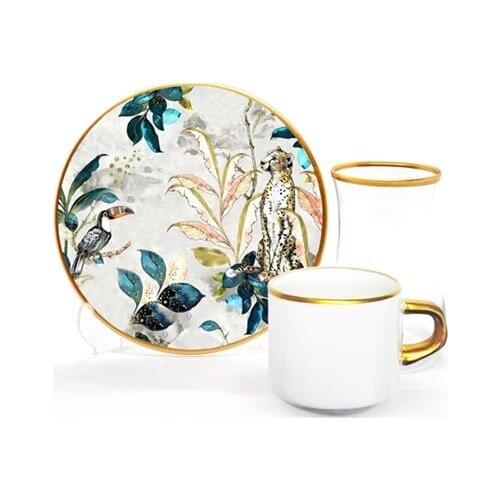 Drop Focus Tea Coffee Set 18 Pieces Jungle
