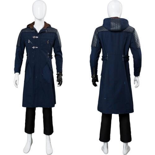 DMC 5 Nero Cosplay Costume Outfit Nero Jacket Trench Coat Full Suit Halloween Carnival Costume