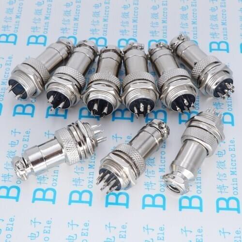 1set GX16 2/3/4/5/6/7/8/9 Pin Male & Female 16mm L70-78 Circular Aviation Socket Plug Wire Panel Connector