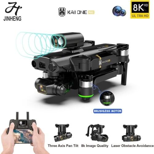 KAI ONE MAX GPS Professional 8K HD Dual Camera Drone 3 Axis PTZ Camera Brushless Obstacle Avoidance RC Foldable Quadcopter