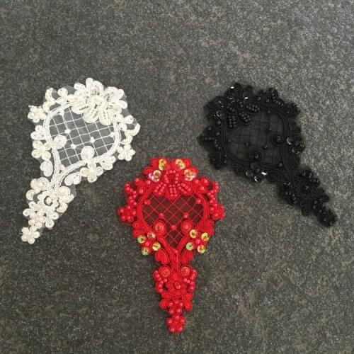 Lace sequins rhinestone patch apliques de roupa crystal rhinestone applique sew on patches for clothing para vestuario