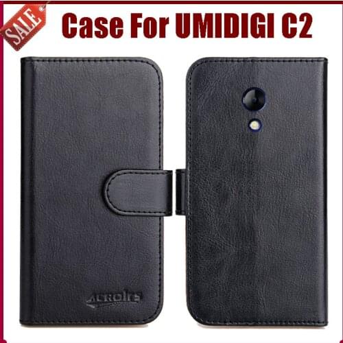 Hot Sale! UMIDIGI C2 Case New Arrival 6 Colors High Quality Flip Leather Protective Cover For UMIDIGI C2 Case Phone Bag