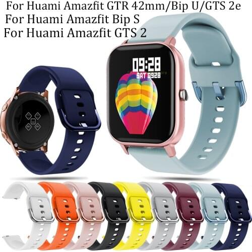 Hot For Xiaomi Huami Amazfit GTR 42mm Silicone Smart Strap Bracelet Band for Amazfit GTS Bip Womens Watch Band 20mm Easy fit