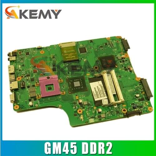 AKEMY V000198010 PN 1310A2250207 for toshiba satallite A500 A505 Motherboard GM45 DDR2 free CPU