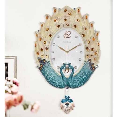 European wall clock living room luxury mute clock bedroom home creative personality fashion big clock quartz clock